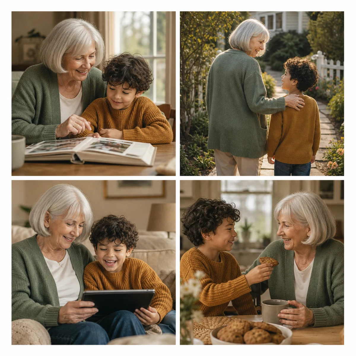 A source photo set for a grandparents memory gift